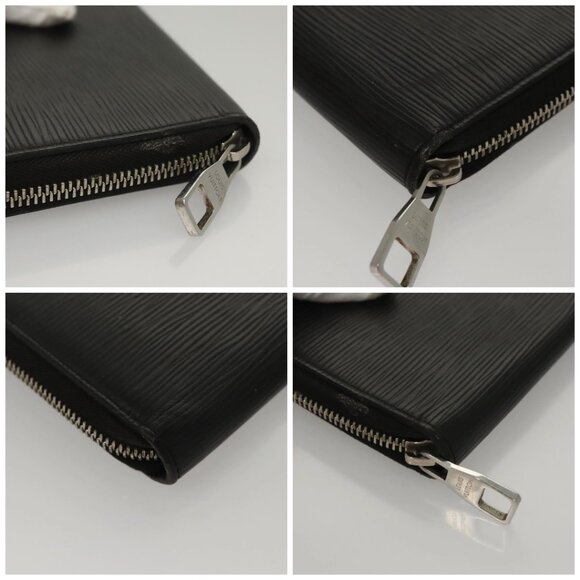 LOUIS VUITTON Epi Zippy Organizer Long Wallet Black M63852 LV Auth - Picture 15 of 16